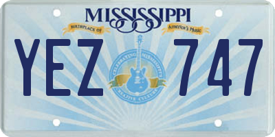 MS license plate YEZ747
