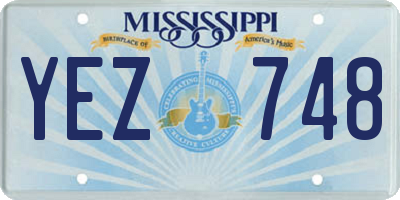 MS license plate YEZ748