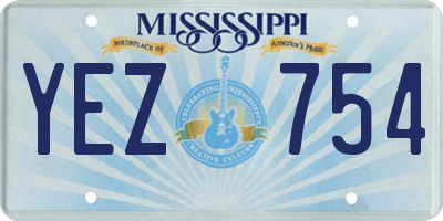 MS license plate YEZ754
