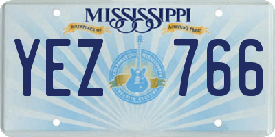 MS license plate YEZ766