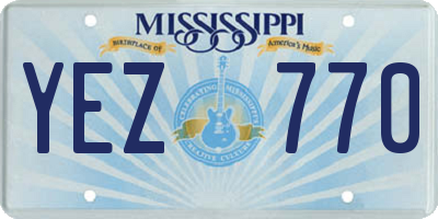 MS license plate YEZ770