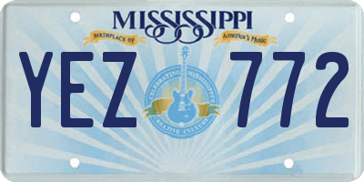 MS license plate YEZ772