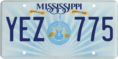 MS license plate YEZ775