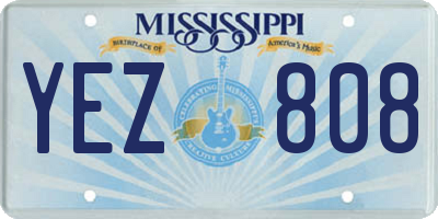 MS license plate YEZ808