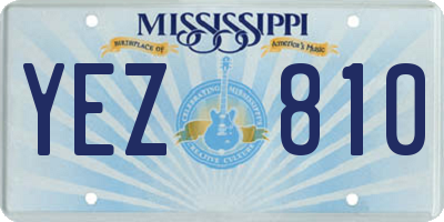 MS license plate YEZ810