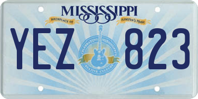 MS license plate YEZ823