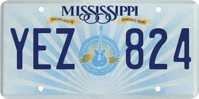 MS license plate YEZ824