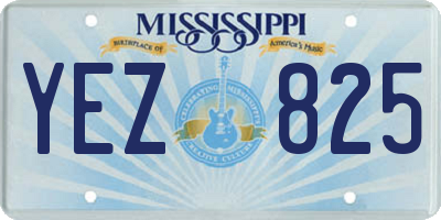 MS license plate YEZ825