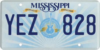 MS license plate YEZ828