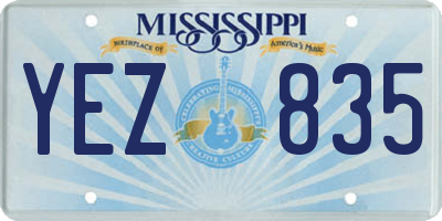 MS license plate YEZ835