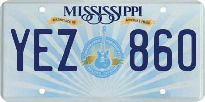 MS license plate YEZ860