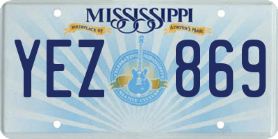 MS license plate YEZ869