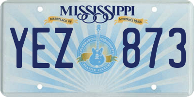 MS license plate YEZ873