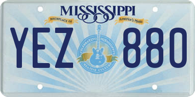 MS license plate YEZ880