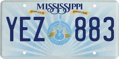 MS license plate YEZ883