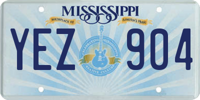 MS license plate YEZ904