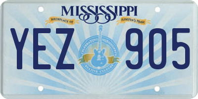 MS license plate YEZ905