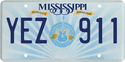 MS license plate YEZ911