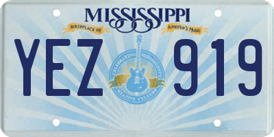 MS license plate YEZ919