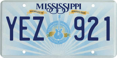 MS license plate YEZ921