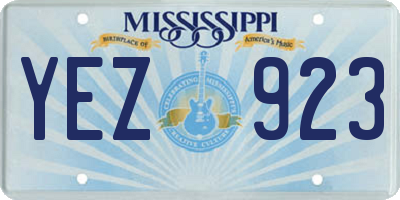 MS license plate YEZ923