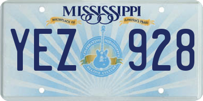 MS license plate YEZ928