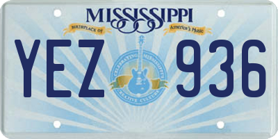 MS license plate YEZ936