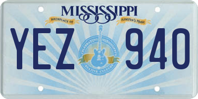 MS license plate YEZ940