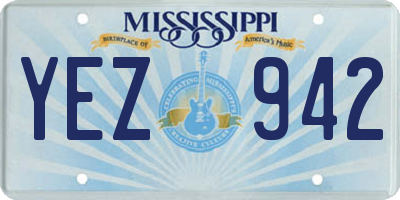 MS license plate YEZ942