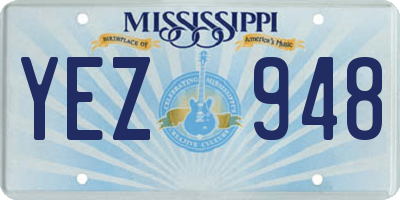 MS license plate YEZ948