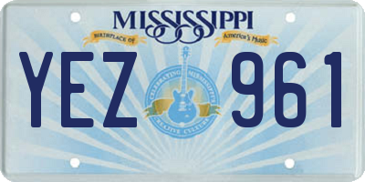 MS license plate YEZ961