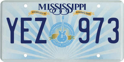 MS license plate YEZ973