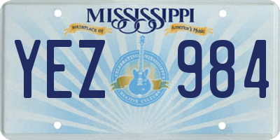 MS license plate YEZ984