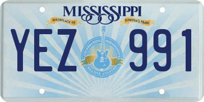 MS license plate YEZ991