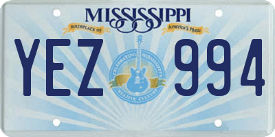 MS license plate YEZ994
