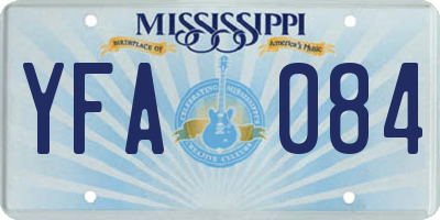 MS license plate YFA084