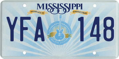 MS license plate YFA148