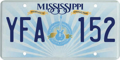 MS license plate YFA152