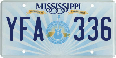 MS license plate YFA336