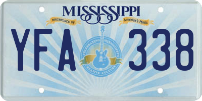 MS license plate YFA338