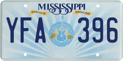 MS license plate YFA396
