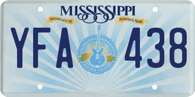 MS license plate YFA438