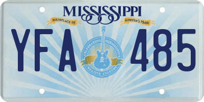 MS license plate YFA485