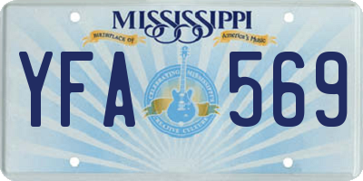 MS license plate YFA569
