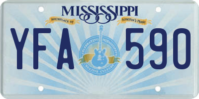 MS license plate YFA590
