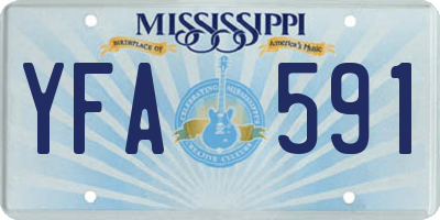 MS license plate YFA591