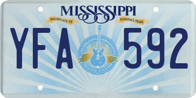 MS license plate YFA592