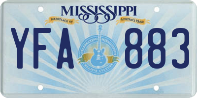 MS license plate YFA883