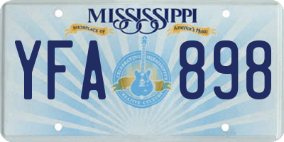 MS license plate YFA898