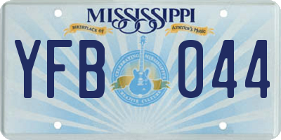 MS license plate YFB044